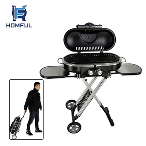 HOMFUL Outdoor Camping <strong>Bbq</strong> Grill <strong>Foldable</strong> Portable Trolley Barbecue Grill - Product Image 1