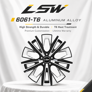 ล้อฟอร์จ LS8167 5x114.3 5x120 ขนาด 18 19 20 นิ้ว สีดำเงา ขอบขัดเงา แบบแยกส่วน สำหรับ Audi Honda - Product Image 4