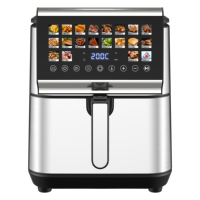 Fournisseur direct d'usine de friteuses à air électriques numériques, friteuse à air intelligente en acier inoxydable de 9 L, appareil de cuisine
