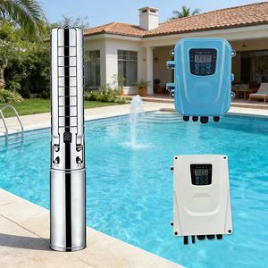Pompe solaire submersible DC en acier inoxydable QY 750W, débit 5,2m³/h, hauteur de refoulement 46m |   Pompe à puits profond PMBL pour l'irrigation des terres agricoles - Product Image 1