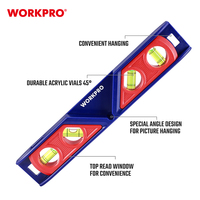 Niveau à bulle magnétique WORKPRO 225 mm, mini cadre photo, niveau magnétique de 9 pouces pour la maison et le bureau