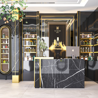 Meubles de présentation de parfumerie de luxe, étagères murales en bois pour magasin de parfumerie, vitrine pour magasin de cosmétiques
