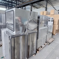 Boîte à outils en aluminium pour camionnette robuste et facile à monter, armoire de rangement pour outils, boîte à outils en acier inoxydable anti-poussière