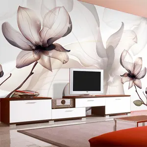 Design moderne 3D Magnolia Fleur Papier Peint Non-tissé Rouleau Personnalisé Grand Papier Peint Chambre Salon TV Fond Mur papier