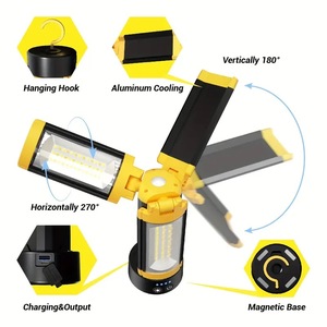 Rechargeable Lm <b>LED</b> Work <b>Light</b> and Rotatable With Magnetic Base 5 Lighting Modes 3 Brightness WD-3100 Rechargeable Lm <b>LED</b> W - Product Image 2