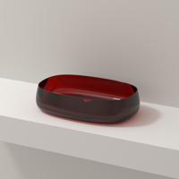 Luxuriöse Umweltfreundliche Wasserfeste Glatte Pflegeleichte Arbeitsplatten-Waschbecken Maßgefertigtes Farbdesign 3D-Designter Joystick-Wasserhahn Badezimmer