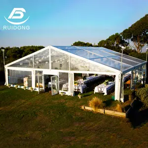 Güzel beyaz şeffaf alüminyum malzeme temizle cam kapılar ev düğün parti töreni Marquee açık Gazebo bahçe çadırları