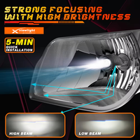 Super Lumineux 220w 60000lm H4 Voiture Led Phare H4 Mini Projecteur Led Phare pour Moto Projecteur Faisceau Phares