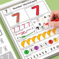 Cahier d'exercices de numéros pour enfants, livre de traçage et d'écriture des chiffres, cahier d'activités d'apprentissage des mathématiques pour tout-petits et enfants d'âge préscolaire, 32 pages