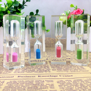 Minuteur de sable en acrylique transparent de 2 minutes, sablier de sécurité pour enfants avec design Feng Shui pour la rentrée scolaire - Product Image 1