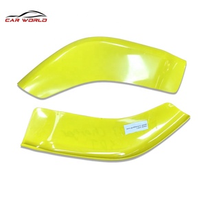 For Charger 2015-2019 Yellow Exterior Parts Accessory New <b>Car</b> Front Bumper Lower Corner Lip with Tow <b>Hook</b> Cut-Outs - Product Image 3