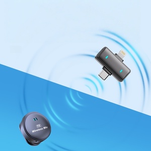 ไมโครโฟนไร้สายแบบหนีบปกเสื้อ 2-in-1 แบบหนึ่งต่อสอง พร้อมระบบตัดเสียงรบกวน สำหรับพิธีกร ไลฟ์สด บันทึกเสียง ถ่ายวิดีโอ อุปกรณ์เสริม - Product Image 4