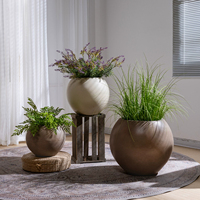 Pot Bunga Semen Magnesia Grosir Ukuran Besar Gaya Nordic Minimalis Oksida Magnesium Dekorasi Rumah Taman Dalam & Luar Ruangan