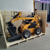Spedizione Gratuita ZM Mini Skid Steer Loader Capacità Nominale 200kg Tipo Cingolato Motore EPA Diesel Compatto per Uso Agricolo Certificato CE