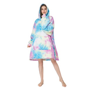 Áo khoác hoodie chăn mềm mại ấm áp bằng lông cừu nhân tạo dành cho người lớn, có túi, thích hợp xem ti vi, ôm ấp êm ái - Product Image 6