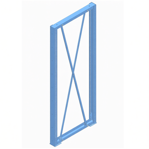Panneau latéral Fami Ar Series L900 H2210 bleu RAL5012 pour supports - Product Image 3
