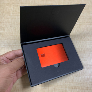 Caja de cartón de metal mate para tarjetas de crédito, caja de tarjeta de regalo personalizada, de un solo orificio, para tarjeta de membresía de regalo - Product Image 2