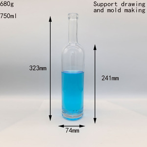 Chai thủy tinh 750ml/1000ml, bề mặt bóng mờ, nắp vặn, in lụa, dùng cho rượu mạnh, rượu vang, vodka, tequila (bán buôn) - Product Image 2