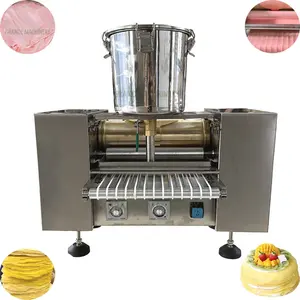 2024 GROSS kommerziell automatisch 4/6/7/8/9/10/12 Zoll Tischplatte Pfannkuchen Mille Crêpe Kuchenherstellungsmaschine Schichtkuchenmaschine Preis