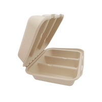 Emballage jetable naturel de pâte de canne à sucre bagasse mexique boîte à tacos