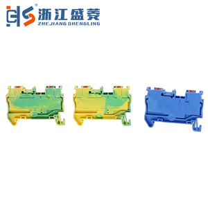 PT 2.5-PE Plug-In 2-Pole Copper Quick Connect Spring Ground <strong>Terminal</strong> <strong>Block</strong> 2.5mm Wire Connector for Industrial <strong>Use</strong> - Product Image 2