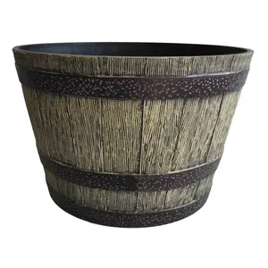 Thùng Rượu Có Mật Độ Cao Ronbo Sunrise Nhìn Vào Kết Cấu Bằng Gỗ Hiệu Ứng Gỗ Sồi Kentucky Walnut Barrel Pots