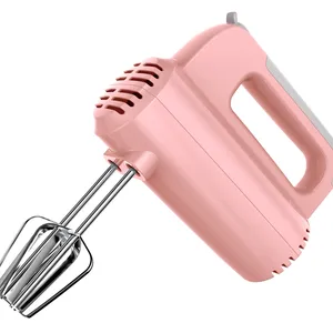 Hand Mixer Electric Multi-speed Hand Mixer with Turbo Button Wire Beaters Whisk and Bowl Beaters and Dough Hooks.