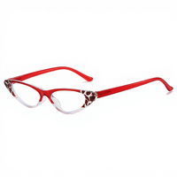 Lunettes de lecture œil d'aigle tendance, monture florale colorée, forme œil de chat, anti-lumière bleue, verres transparents