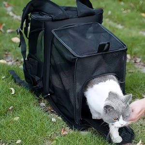 Tas punggung pembawa hewan peliharaan, ransel pembawa hewan peliharaan dapat diperpanjang untuk anjing kucing di bawah 18 LB bernapas untuk perlengkapan anjing kecil - Product Image 5