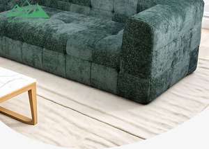 Wayon Modernes Konvertierbares Schlafsofa 2-Sitzer-Set Umweltfreundlicher Flanell-Bezug L-Form Kissenrücken für Apartments Villen Wohnzimmer - Product Image 4