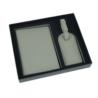 Porte-passeport en cuir X418, porte-billets de voyage simple, sac multifonctionnel pour passeport, étiquette de bagage, coffret cadeau