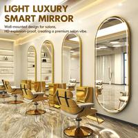 Cermin Dinding Kaca LED Pintar Modern dengan Sensor Sentuh dan Dapat Diredupkan untuk Hotel, Salon Kecantikan & Barber Shop Styling Spiegel Espejo