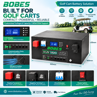 Batterie de chariot de golf LiFePO4 51,2 V 100 Ah, 48 V, à décharge profonde, rechargeable, avec BMS intelligent, OEM ODM