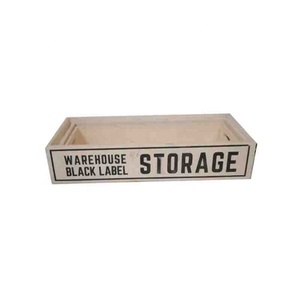 Piccolo rettangolo multifunzionale legno compensato scatola di immagazzinaggio 2 lati stampa di seta Logo libro fioriera contenitore di stoccaggio - Product Image 1