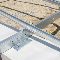 Support de panneau solaire universel en acier galvanisé ERW de qualité industrielle pour kit de fixation au sol pour structure tubulaire
