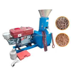 Best Selling High Quality Flat Die 22HP Diesel Engine Wood Pellet Mill