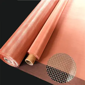 Copper MeshFaraday Cage Shielding 60 80 100 Mesh Flexible Copper Mesh Fabric