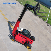 Produit phare : Chariot télescopique compact rotatif diesel 4x4 de 3, 4, 5 tonnes et 7 m pour travaux de construction