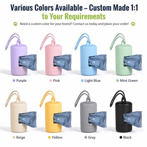 Distributeur de sacs à déjections pour animaux de compagnie portable, personnalisable, directement de l'usine, en ABS durable, avec cordon, distribution à une main - Product Image 3