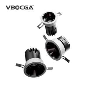 Đèn <span class=keywords><strong>downlight</strong></span> âm trần COB hình tròn vuông 9W không viền màu đen - Product Image 5