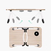 Table de lit pliable pour ordinateur portable, avec fente, support d'écriture et de lecture