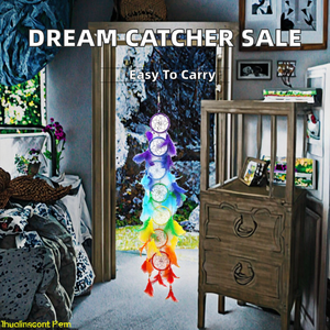 Oferta Especial: Atrapasueños Grande Profesional de Plumas Talladas, Temática de Ángel, Arte Folclórico, Material Orgánico, para Halloween, Colgante - Product Image 2