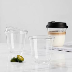 Gobelets en plastique PET 89 en forme de U, personnalisables, de 12oz à 24oz, avec couvercle transparent, pour boissons froides et chaudes, café glacé, jus de citron – Vente chaude directe usine - Product Image 6