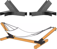 Support de hamac robuste support métal acier poteaux en bois Kit de support de hamac pivotant durable