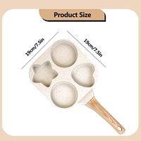 Smartpan poêle à oeufs en gros poêles à crêpes antiadhésives 4 tasses trou ustensiles de cuisine crêpe omelette poêle en alliage d'aluminium cuiseur à oeufs