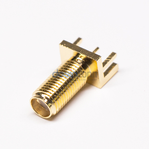 ขั้วต่อเทอร์มินัลบล็อกแจ็คสายโคแอกเซียลตัวเมียหัวมุมขวาแผ่นทองคำ SMA PCB SMT EDGE MOUNT - Product Image 3