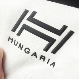 Factory Custom <b>Vinyl</b> Eco-Friendly Garment Heat Transfer Silicone 3D Raised Effect Embossed Logo Iron-On Label - Product Image 1