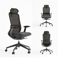 Meilleur fauteuil de bureau ergonomique pivotant à dossier haut en maille et aluminium, avec accoudoirs en PU réglables 4D, design moderne et luxueux, idéal pour la cuisine
