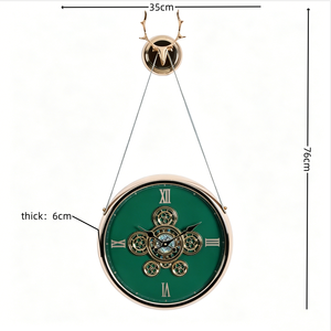 Luce moderna di lusso stile rotativo ingranaggio di lusso <span class=keywords><strong>orologio</strong></span> <span class=keywords><strong>da</strong></span> parete, decorazione dell'<span class=keywords><strong>orologio</strong></span> della stanza di casa, <span class=keywords><strong>orologio</strong></span> <span class=keywords><strong>da</strong></span> parete del progettista - Product Image 4