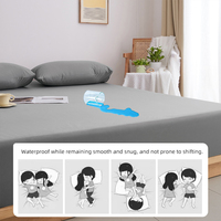 Drap-housse en polyester pongé imperméable cinq faces multicolore pour chambre à coucher, appartement, vente en gros usine, support de fabrication sur mesure
